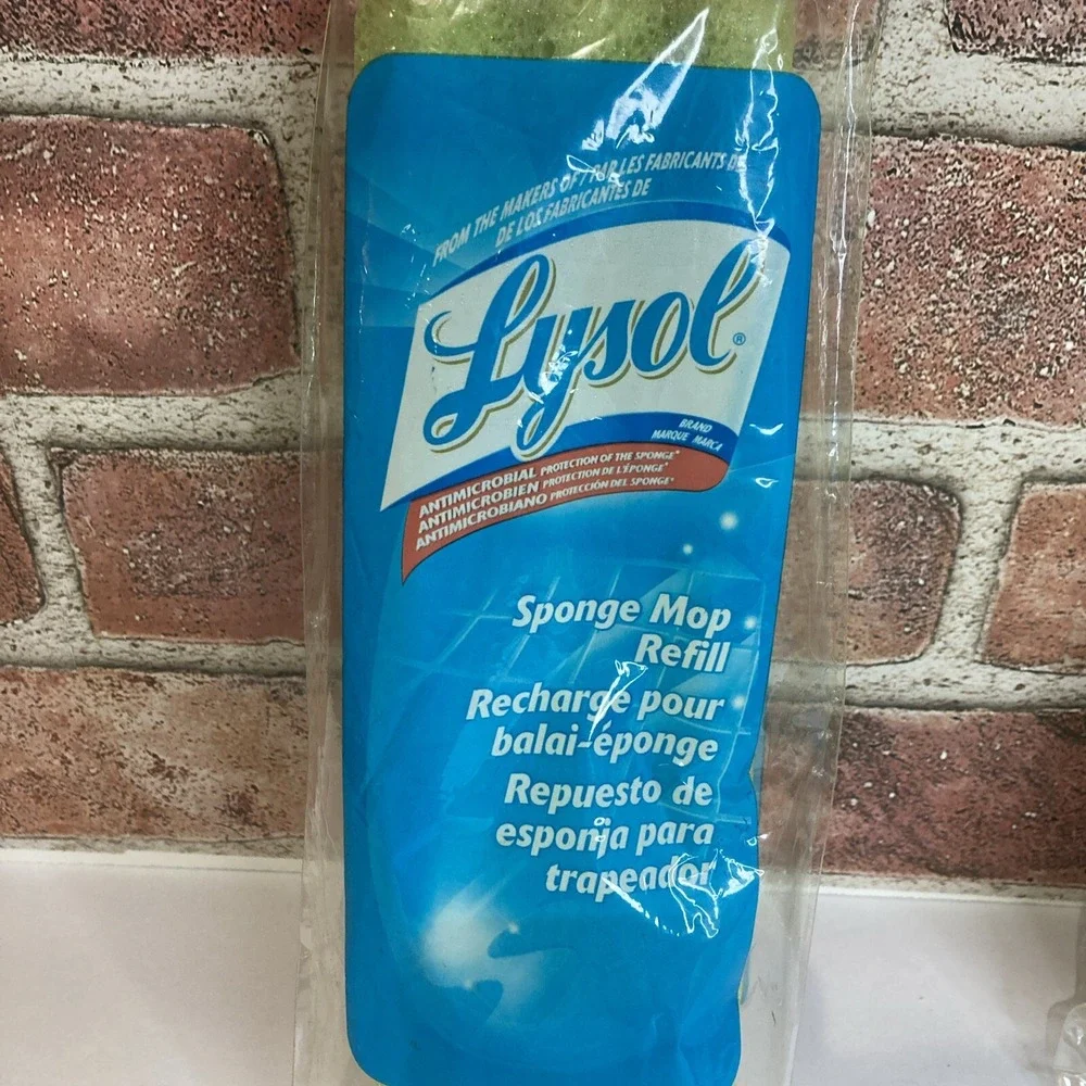 3 X‎ Lysol Antimicrobial Sponge Mop Refill Head for Model 57045 57045M Green